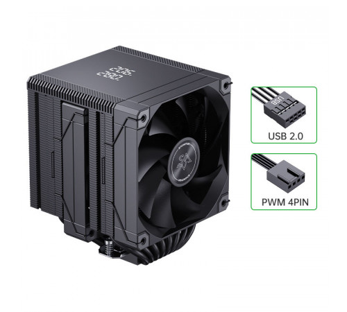 Кулер процессорный башенный (8трубок 12см) Snowman MT880-V4 Digital BK