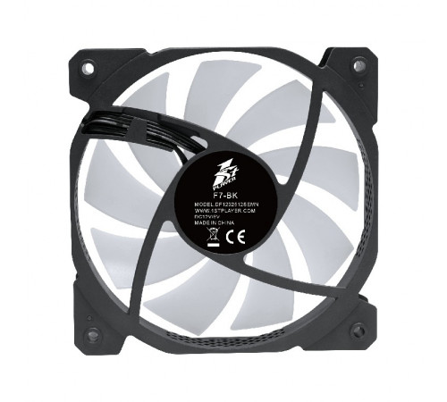Кулер 12см ARGB центр 1ST PLAYER F7-BK BLACK 4pin PWM