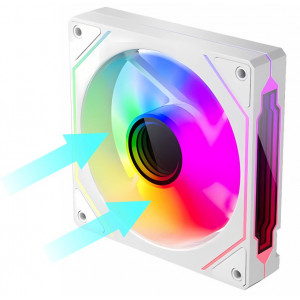 Кулер 12см ARGB 3D 4PRO EVESKY White