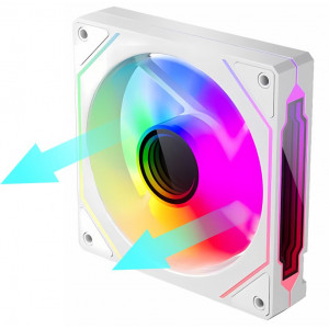 Кулер 12см ARGB 3D 4PRO EVESKY Reverse White