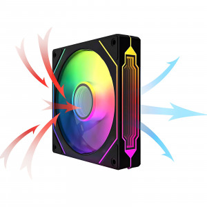 Кулер 12см ARGB 3D 4PRO EVESKY Black