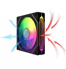 Кулер 12см ARGB 3D 4PRO EVESKY Reverse Black