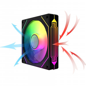 Кулер 12см ARGB 3D 4PRO EVESKY Reverse Black