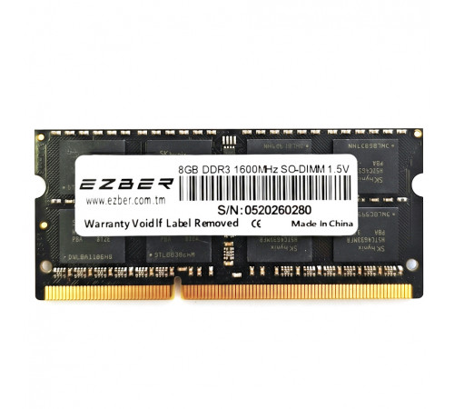 Оперативная память для ноутбука DDR3 8GB 1600MHz EZBER