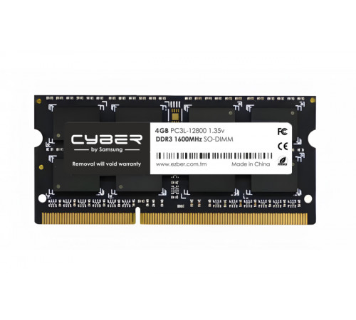 Оперативная память для ноутбука DDR3L 4GB 1600MHz Cyber 10042025 Оперативная память для ноутбука DDR3L 4GB 1600MHz Cyber 10042025