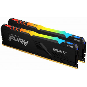 Оперативная память DDR4 KIT 16GB 3200MHz (2x8GB) Kingston FURY Beast с радиатором RGB