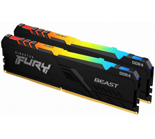 Оперативная память DDR4 KIT 16GB 3200MHz (2x8GB) Kingston FURY Beast с радиатором RGB
