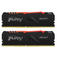 Оперативная память DDR4 32GB 3200MHz (KIT 2x16GB) Kingston FURY Beast с радиатором RGB (только в сборе с ПК)