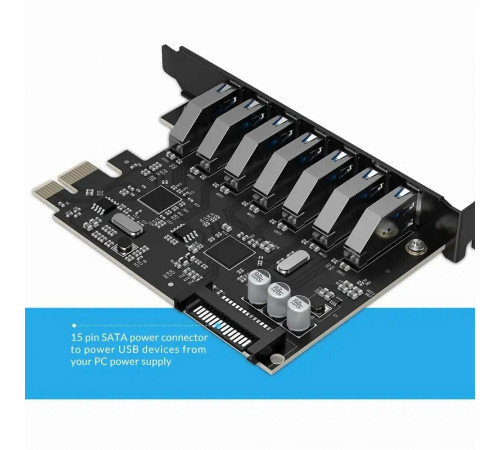 Адаптер для расширения портов PCI-E to 7xUSB3.0 ORICO PVU3-7U-V1