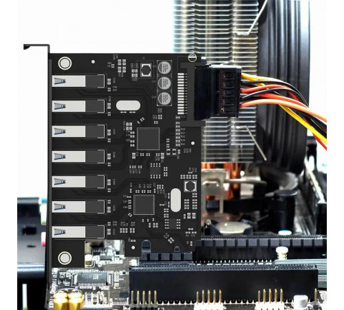 Адаптер для расширения портов PCI-E to 7xUSB3.0 ORICO PVU3-7U-V1