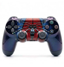 Геймпад / Джойстик Dualshock 4 беспроводной Spider-Man синий (PC, PS4, Android, iOS)