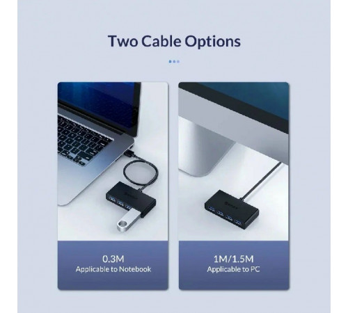 Переходник ПК USB3.0 HUB Orico G11-H4-U3 Black 1м