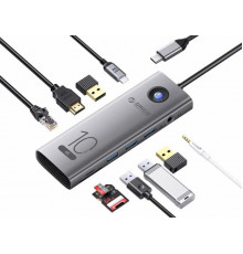 Переходник ПК TYPE-C HUB 10in1 Orico CX10-10P 4K