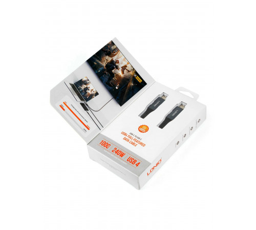 Кабель для телефона LDNIO Type-C to Type-C / 240W 40Gbs / (1m) TC-11c