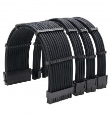 Комплект кабелей-удлинителей для моддинга (менеджмента) ПК (Black Edition)