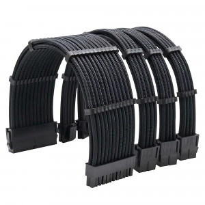 Комплект кабелей-удлинителей для моддинга (менеджмента) ПК (Black Edition)