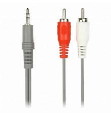 Кабель AUX 3.5mm papa to 2xRCA papa 1.5m GRAY