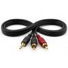 Кабель AUX 3.5mm papa to RCAx2 papa 1.5m LUX