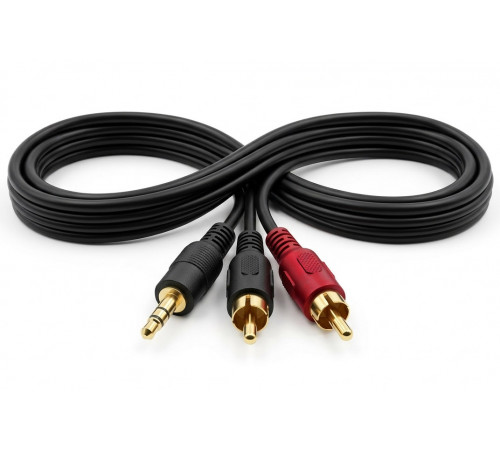 Кабель AUX 3.5mm papa to RCAx2 papa 1.5m LUX