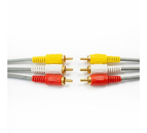 КАБЕЛЬ 3XRCA 1.5M GRAY