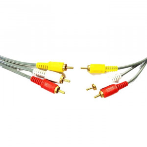 КАБЕЛЬ 3XRCA 1.5M GRAY