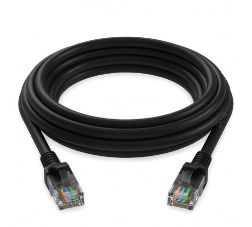 КАБЕЛЬ LAN 5М (PATCH CORDS) BlACK METAL