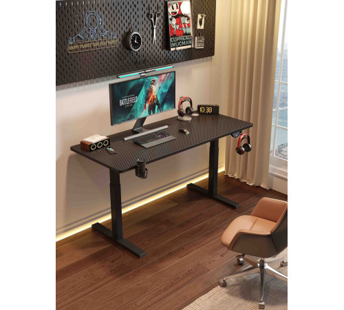 Стол игровой CYBER Y201 1200x600мм с подъемным механизмом (720-1160мм) BLACK