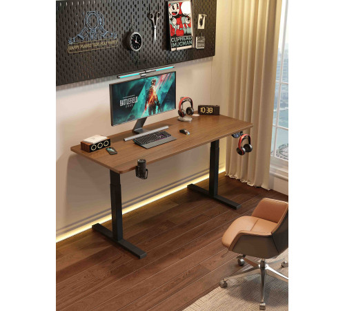 Стол игровой CYBER Y201 1200x600мм с подъемным механизмом (720-1160мм) BROWN BLACK
