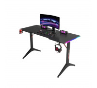 Стол игровой CYBER D2208 RGB BLACK 140x60x740