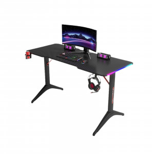 Стол игровой CYBER D2208 RGB BLACK 120x60x740