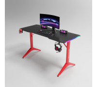 Стол игровой CYBER D2208 RGB RED 140x060x740