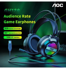 Наушники проводные ПК AOC GH120 USB LED