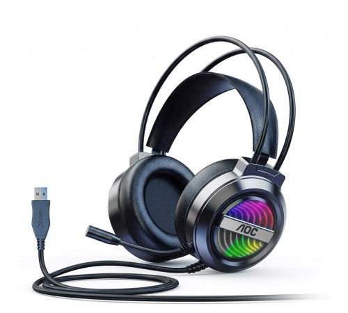 Наушники проводные ПК AOC GH120 USB LED