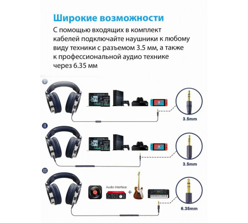 Наушники проводные ПК OneOdio Studio Pro 10 3.5mm LED