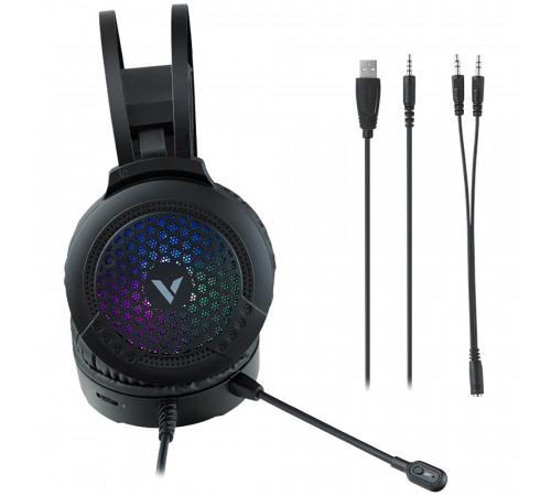 Наушники проводные ПК Rapoo VH120 3.5mm LED