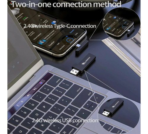 Наушники ПК беспроводные SmailWolf L80 USB/Type C