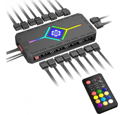 Контроллер ARGB PWM Snowman 9 port с пультом