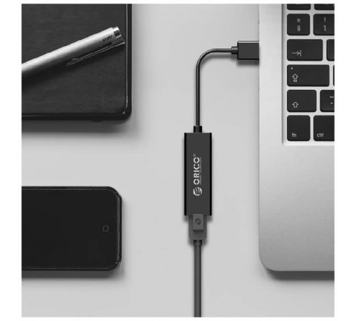 Переходник сеть USB3.0 to LAN Ethernet Orico UTJ-U3 Black