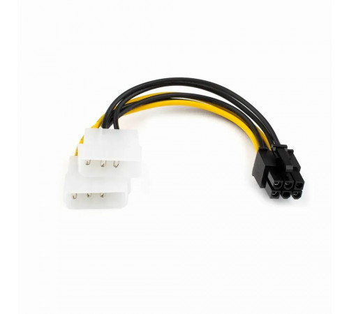 Переходник БП 2xMolex to 6pin 15см Переходник БП 2xMolex to 6pin 15см