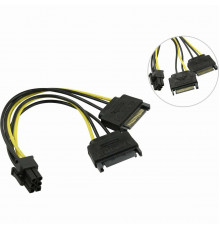 Переходник БП 2xSata Power to 6pin 15см