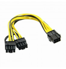 Переходник БП 6pin to 2x8pin 15см