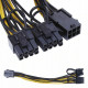 Переходник БП 6pin to 2x8pin 15см