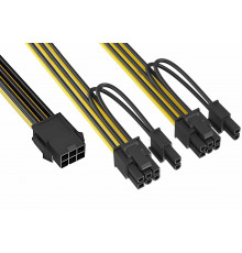 Переходник БП 6pin to 2x8pin 15см
