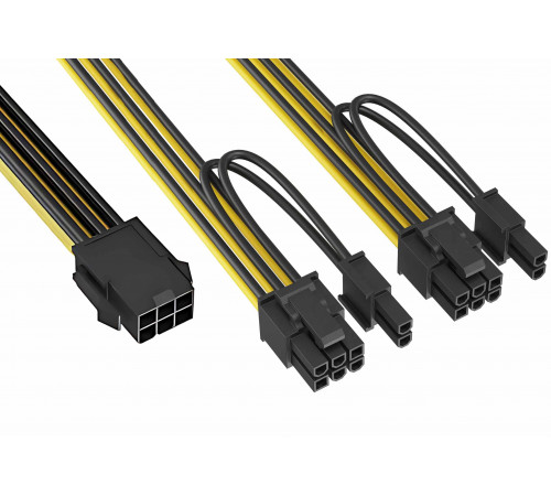 Переходник БП 6pin to 2x8pin 15см
