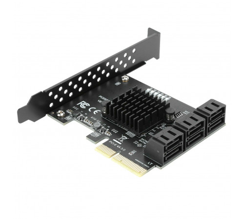 Адаптер PCI-E to 6xSATA DATA