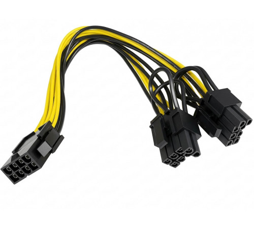 Переходник БП 8pin to 2x8pin(6+2) 15см