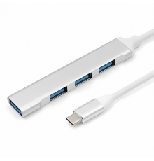 Переходник ПК USB3.0 HUB TYPE-C SILVER