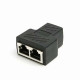 Переходник разветвитель сети LAN to 2xLAN RJ45 black 2pcs