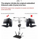 Переходник разветвитель сети LAN to 2xLAN RJ45 black 2pcs