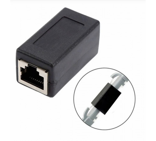 Переходник соединитель LAN RJ45 Black Переходник соединитель LAN RJ45 Black